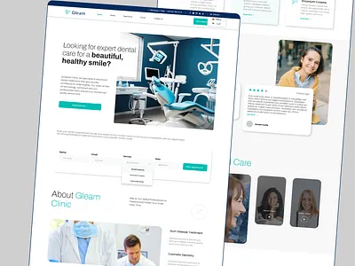 Gleam Clinic Website ui