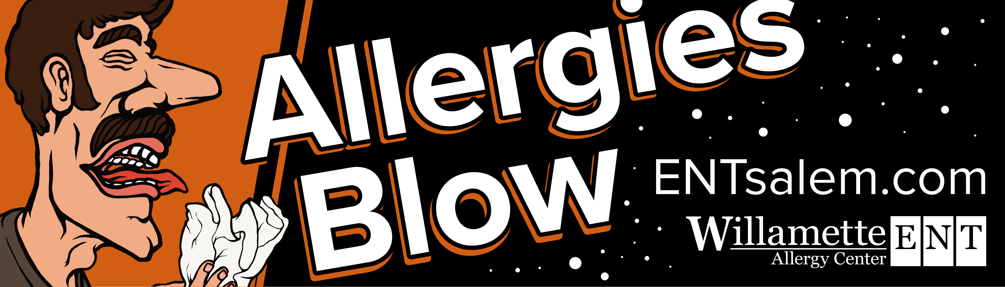 Allergies Blow Roadside Billboard Design - Fuel Medical Group advertising billboard graphic design illustration marketing