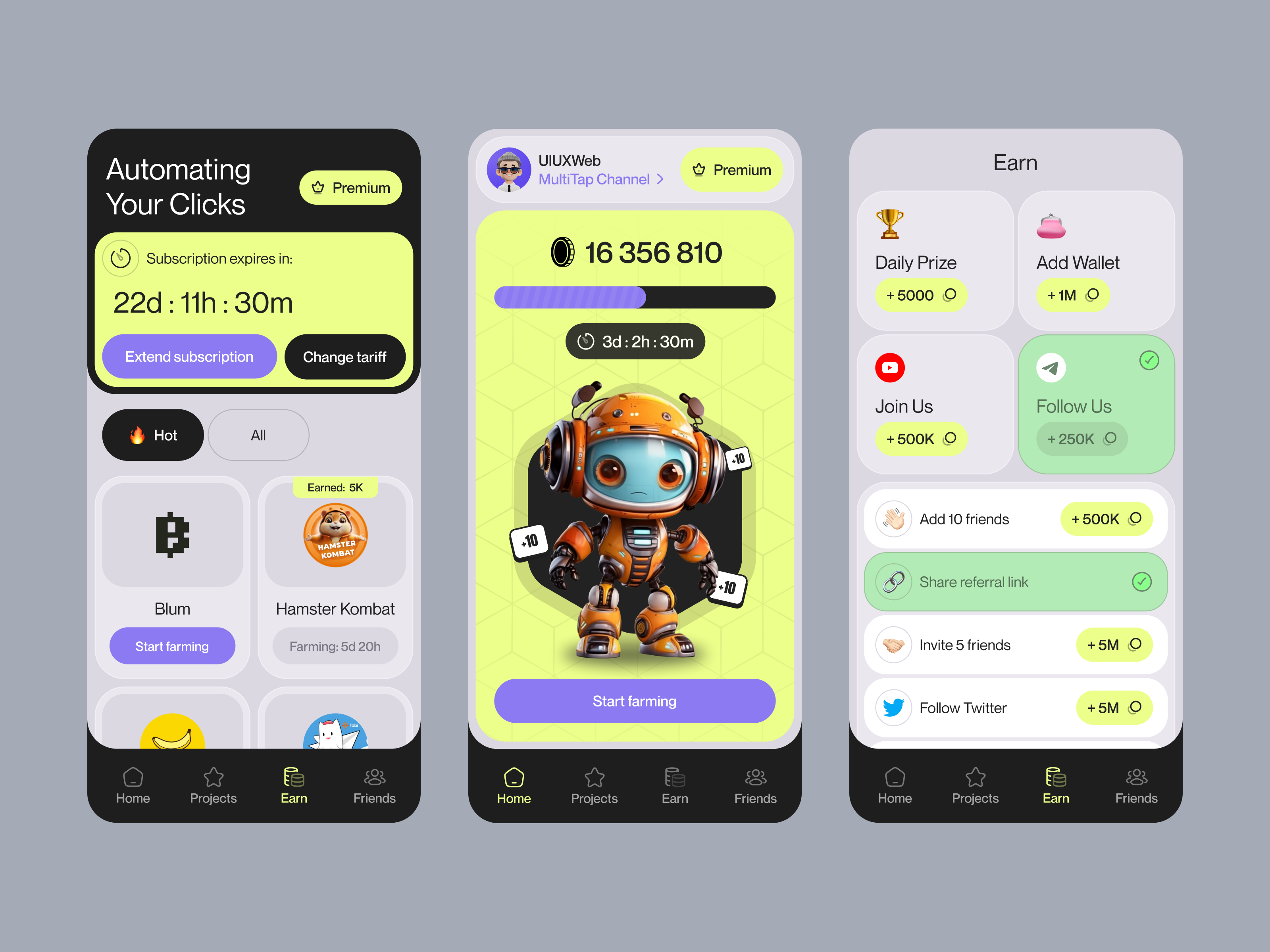Telegram Mini App — Crypto Auto Clicker by Vladyslav Chumak ​ on Dribbble
