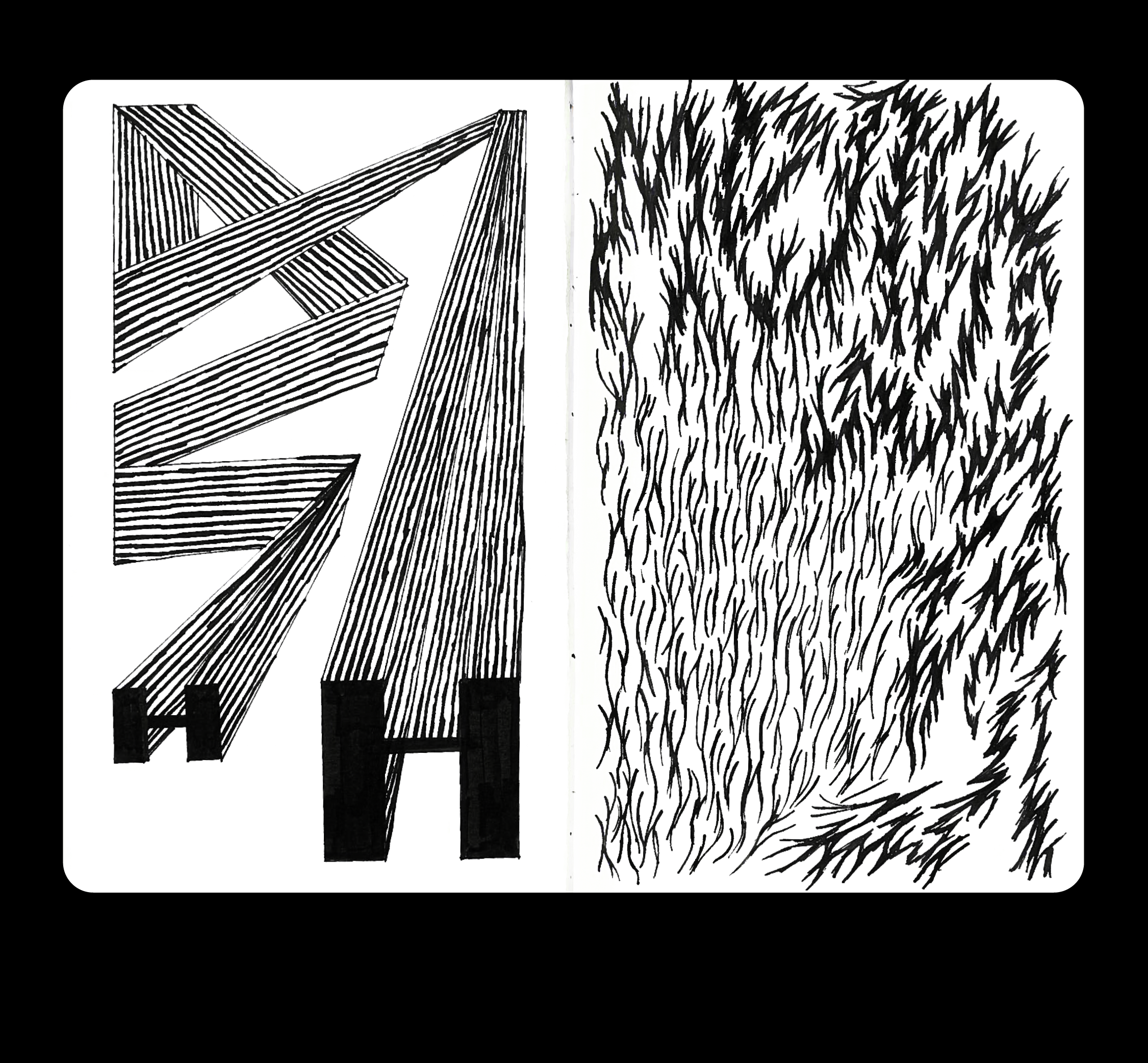 A spread from a sketchbook craft design graphic design illustration sketchbook typography