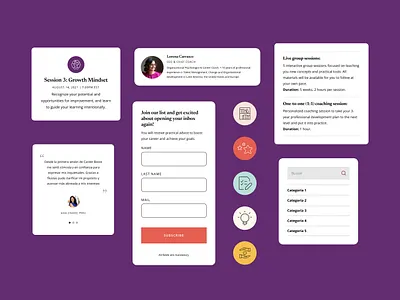 Components for e-learning platform components ui uidesign ux uxdesign uxui uxuidesign