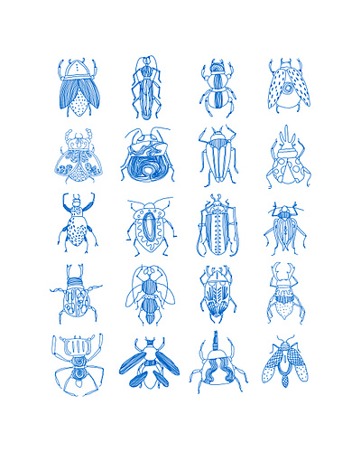 Tiny Bugs - Originals art artwork beetle blue bug bug drawing bugs design digital art digital illustration drawing fly graphic design illustration ink linework minimal poster tattoo tattoo design