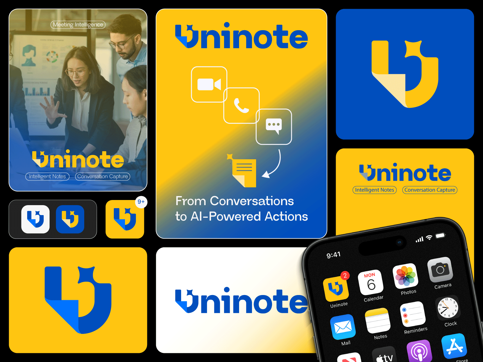 Uninote – Logo & Brand Design for Unified Business Intelligence branding graphic design logo