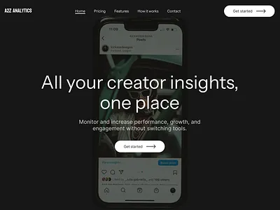Landing page design ui
