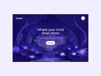 Sleep App Landing Page bn digital design digital transformation graphic design illustration logo ui vector