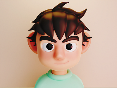 Boy 3d 3d 3dcharacter 3ddesign 3dmodel b3d blender boy character characterdesign cycles face head model render