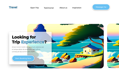 Travel website Landing Page UI frontenddeveloper graphic design ux web design