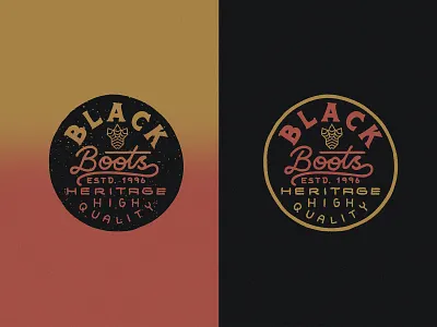 Graphic for @blackbootsbrasil | Heritage high quality 🪡 apparel badge branding design graphic design illustration lettering logo t shirt ui