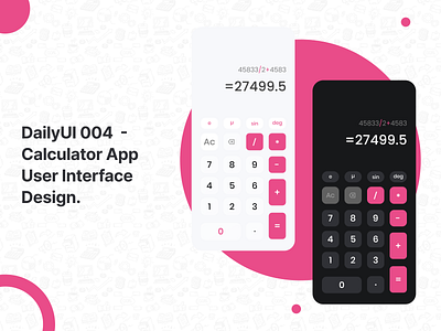 Calculator App User Interface Design app branding design illustration typography ui ux vector