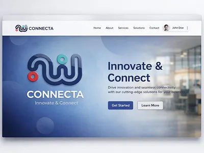 CONNECTA - Modern Logo Design 3d abstract logo brand identity design branding business logo corporate logo design creative logo design graphic design logo minimal brand identity modern logo design professional branding startup logo tech company logo
