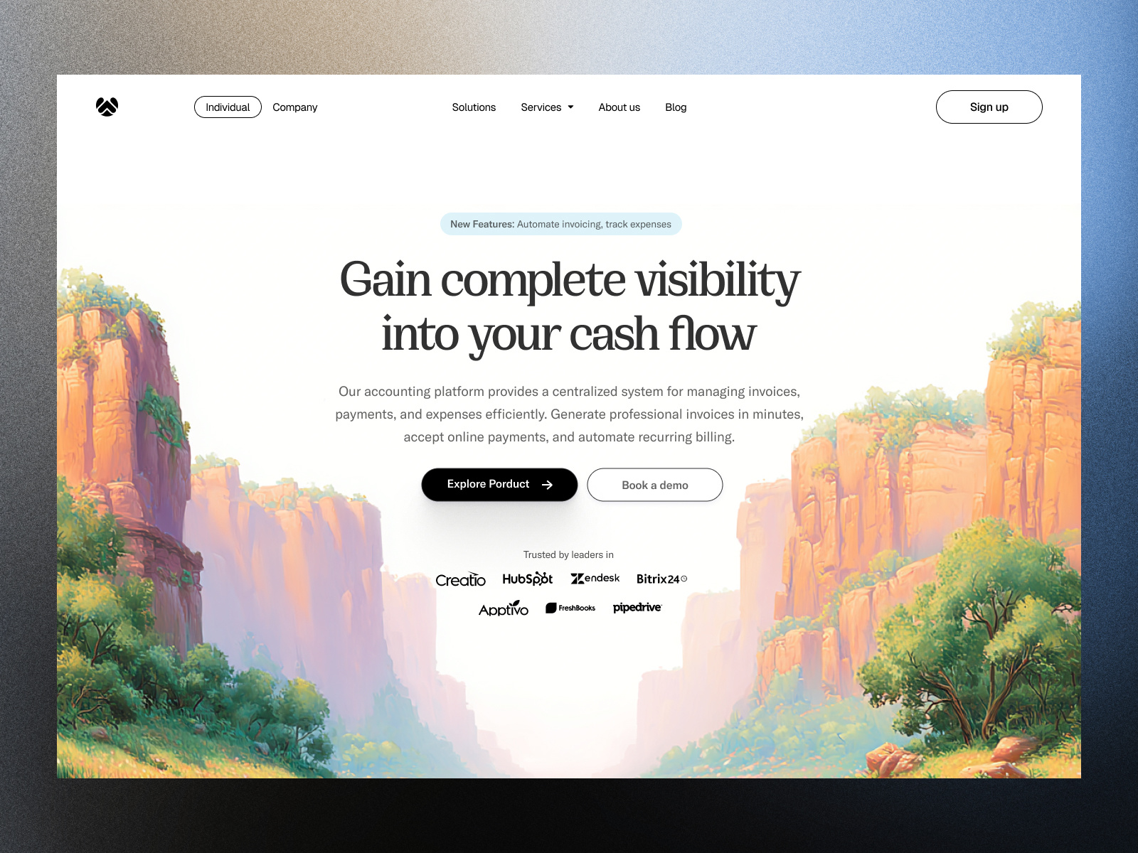 Example of Saa S Website Design