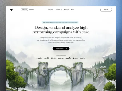 Email Marketing SaaS – Landing Page Design branding design email marketing header homepage landing landing page saas saas design saas designer saas hero saas landing page saas marketing saas website saas website design web web design website