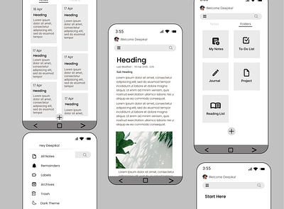 Note Taking App desidn figma graphic design mobile app ui