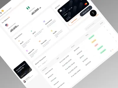 Stark - Finance Dashboard (Desktop View) dashboard design data visualization desktop ui finance dashboard fintech for hire freelance designer multi currency transaction table ui design user experience ux design web app