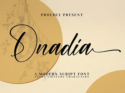 Onadia - Modern Script Font retro