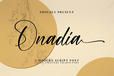 Onadia - Modern Script Font retro