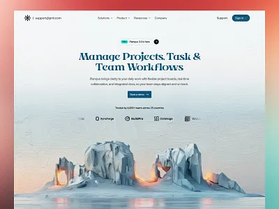 Project Management SaaS – Landing Page Design b2b saas clean ui dashboard design enterprise saas landing page design modern web design product design productivity tool project management project management software saas saas design software interface startup saas task management team collaboration ui design ux design web app design workflow management