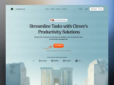 Modern Productivity Platform Website for SaaS Teams b2b saas clean ui conversion focused design hero modern saas product design productivity app productivity tool saas saas landing page software platform startup saas startup website task management ui ui design ux design web design website workflow management