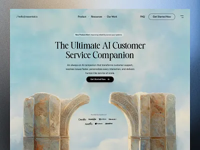 The Ultimate AI Customer Service SaaS – Website Concept ai chatbot ai customer support ai product ai saas b2b saas conversion focused design customer service platform header helpdesk software hero homepage modern saas product design saas landing page software platform startup saas ui design ux design web design website