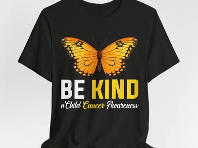 Be Kind Child Cancer Awareness Butterfly T-shirt child cancer pod shirt
