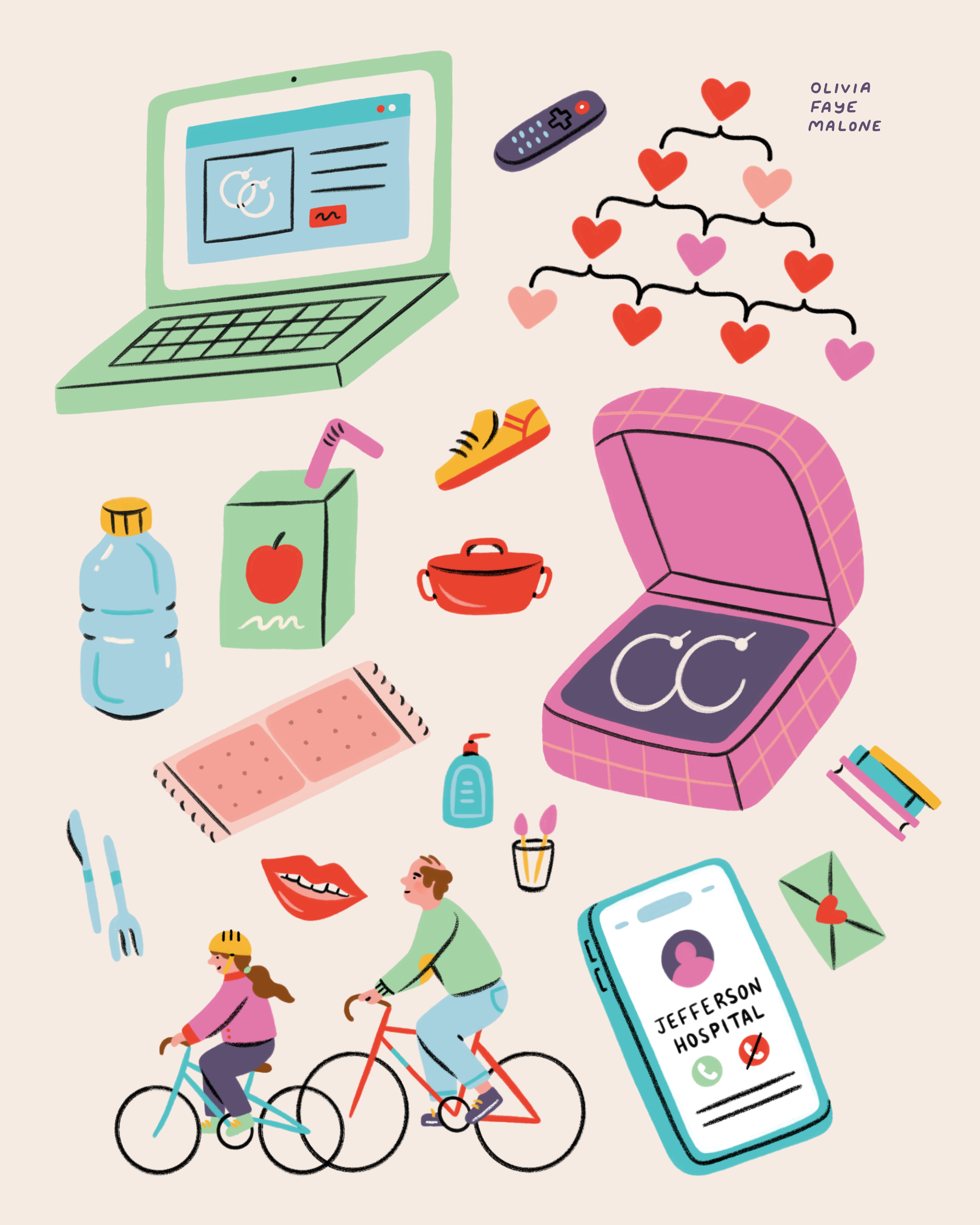 Editorial Illustrations art bike editorial illustration illustration magazine phone spot illustrations