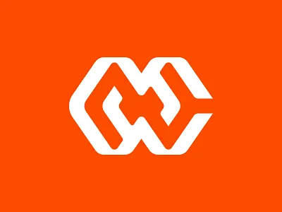 Cloud Connects: Logomark bold branding c letter diamonds hexagon identity intersection logo logomark mark orange overlap x letter