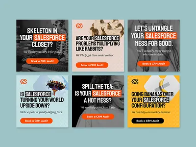 Cloud Connects: Digital Ads ads advertisements bold branding colorful funny humor logo marketing salesforce stark