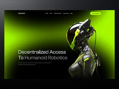 DAO Robotics Landing Page ai ai robotics blockchain crypto crypto uiux cyborg dao dark finance financial fintech humanoid ai landing page landingpage physical ai robot robotics ui design ux design web design