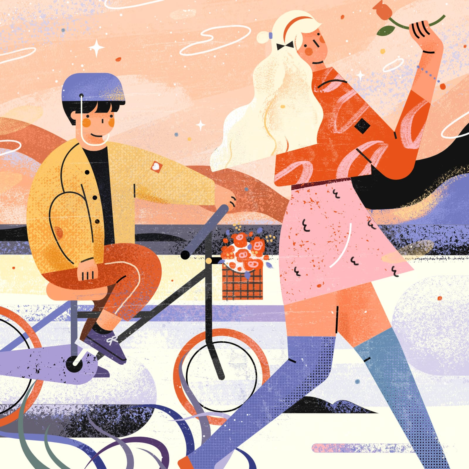 小园素作品：沐光 design flat graphic design illustration vector