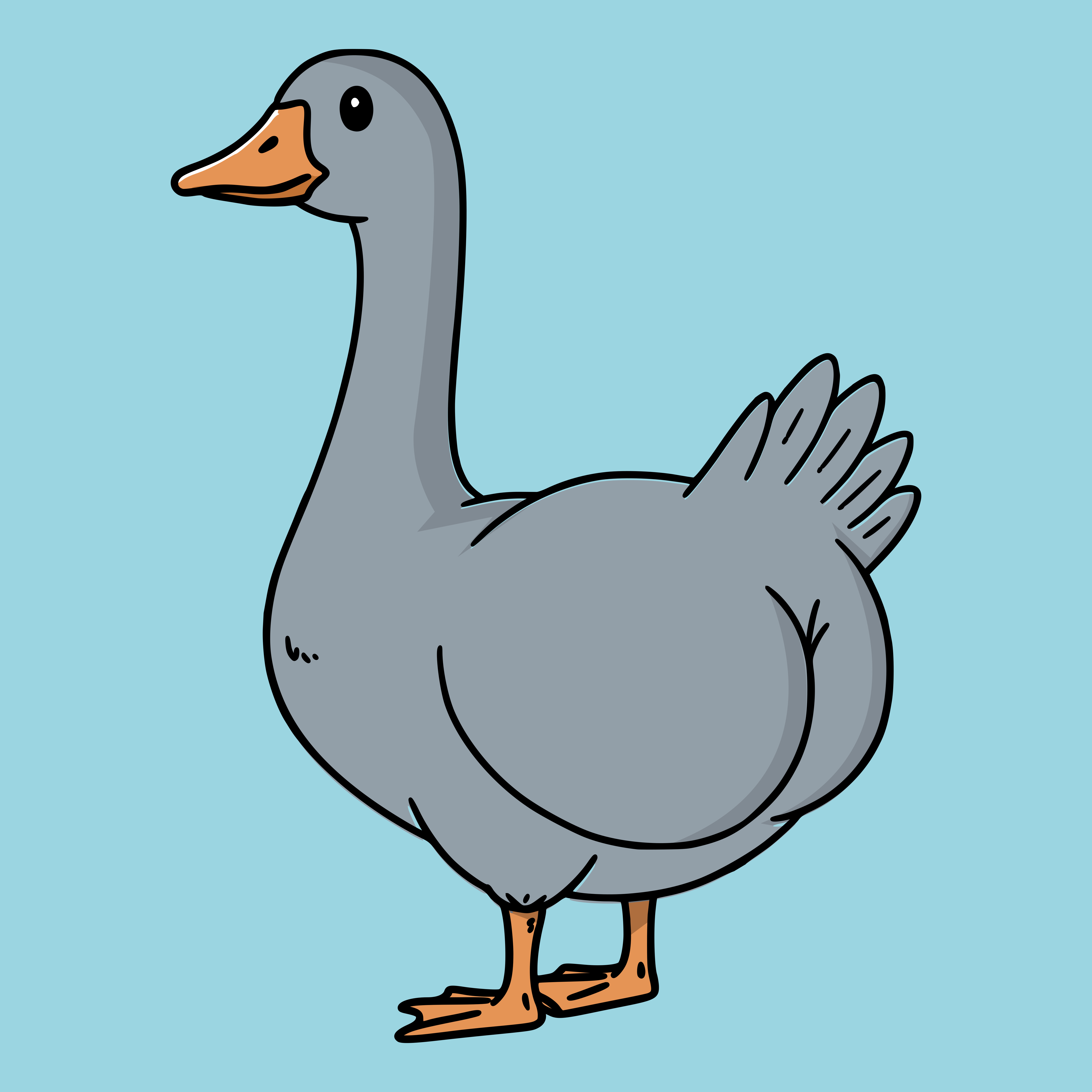 Goosey "Does My Bum Look Big In This?" big bum does my bum look big in this doodle goose goosey illustration shunte88 vector