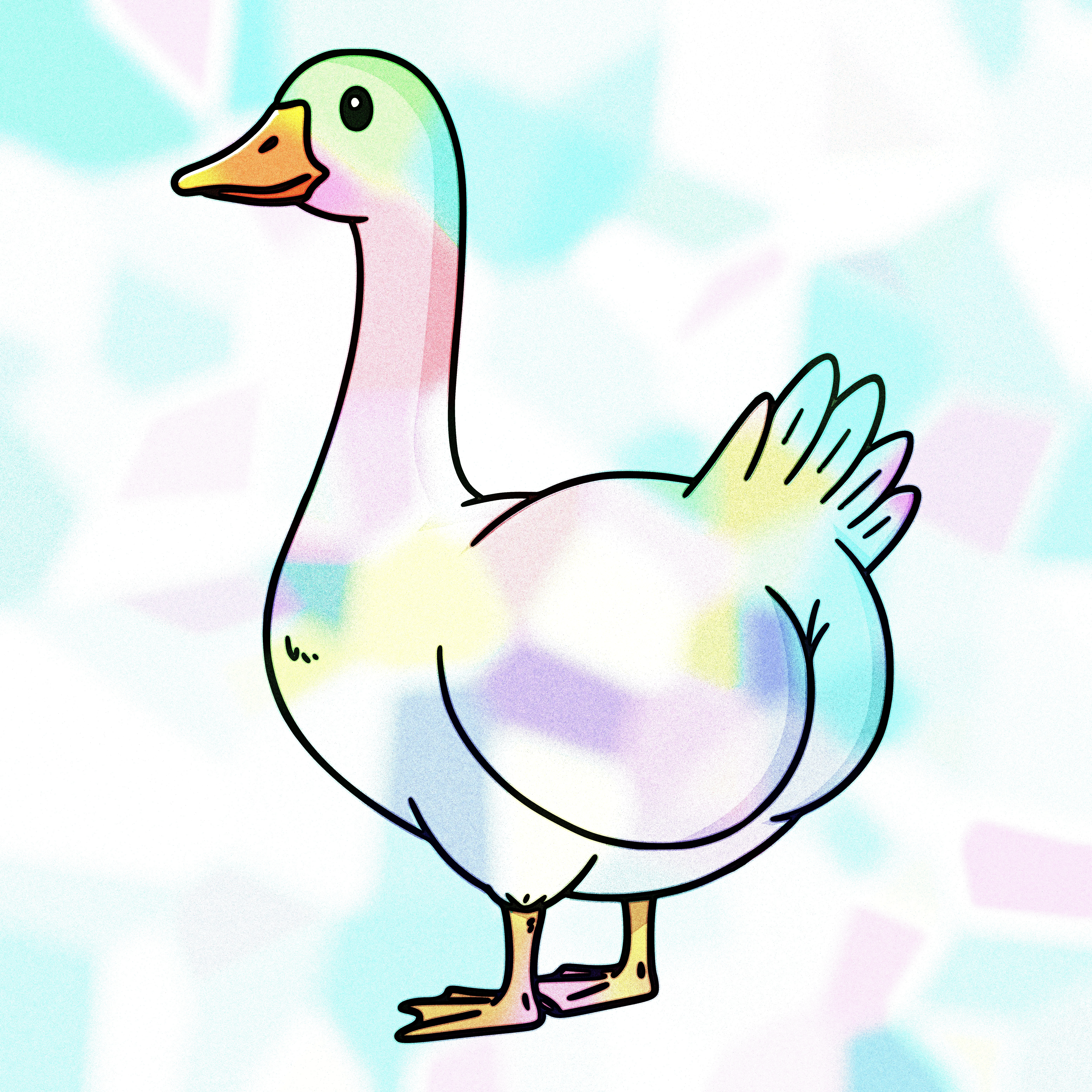 Party Goose - A Friday Night Dooodle big butt doodle goose illustration noise party shunte88 vector