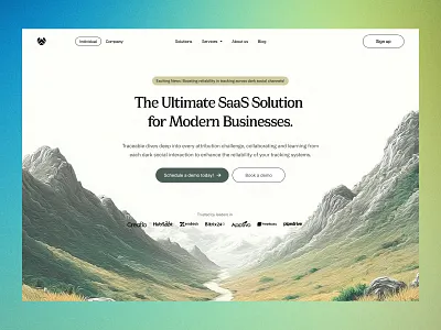 Clean B2B Website Concept analytics saas attribution platform b2b saas landing page conversion focused design dark social attribution enterprise software header hero homepage landing page marketing analytics product landing page saas header saas hero saas website saas website ui ux ui design web web design website