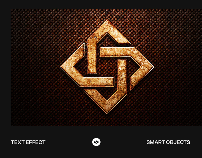 Metal Rusted Text Effect chrome effect graphic design metal photoshop rusted rusty solasome template