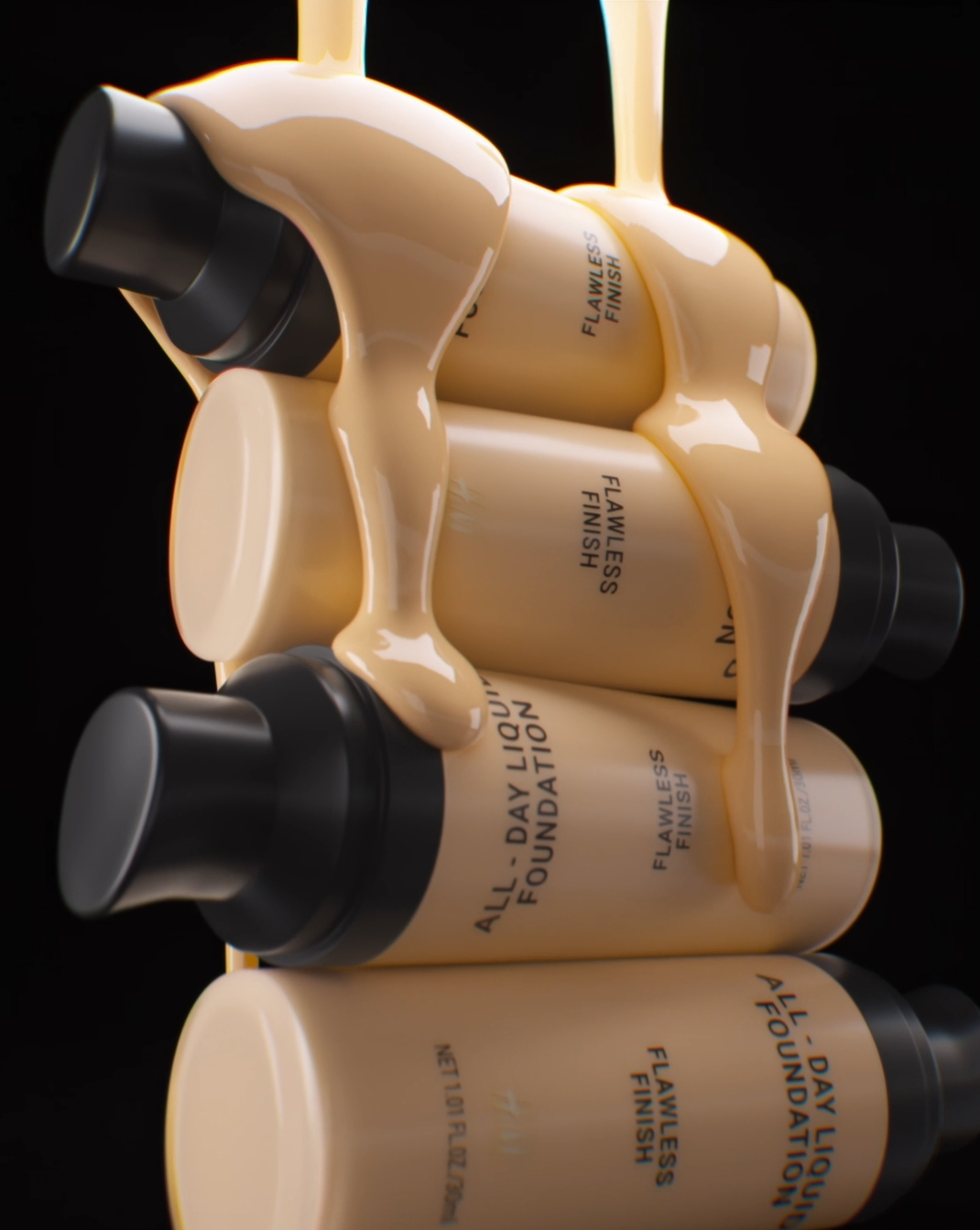 All-day Liquid Foundation | H&M Qatar 3d animation motion graphics