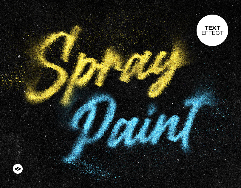Spray Paint Text Effect design effect graphic design painting photoshop solasome spray template text typography