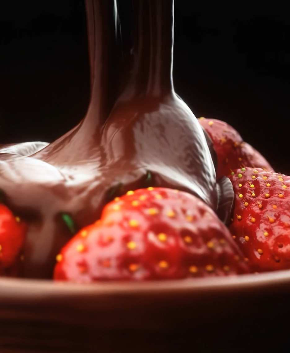 Strawberry Chocolate 3d animation motion graphics