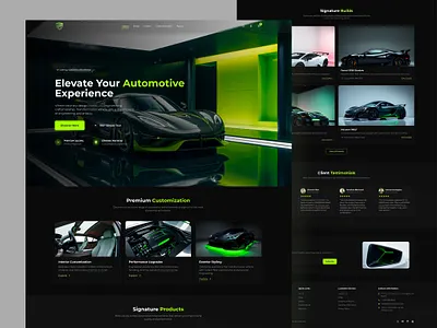 Devine Concepts Shopify Store Design automobile car dark design dribbble best shot shopify ui uiux design website design