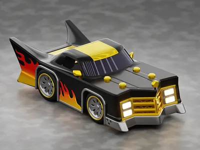Sanji Car 3d animation car character graphic design japanese onepiece stylized