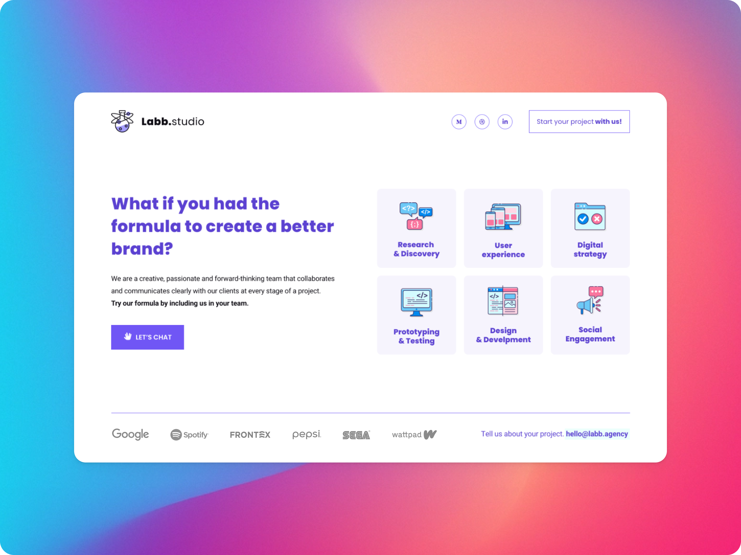 A fresh brand & web experience for Labb.studio agency brand identity branding design system hifi portfolio prototyping ui design visual design webdesign