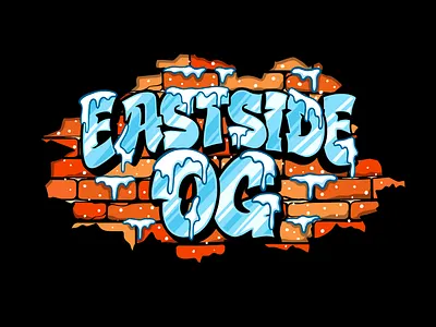 EastSide OG graffiti graphic design hand lettering lettering logo merch tshirt design