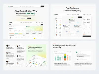 WinBoard CRM - Website ai b2b charts crm crm website crmdesign data driven design landing page management saas saas website startup web design webpage website website design website redesign