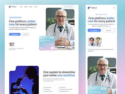 Medical Platform – Website design with responsive community health creative design doctor health care health clinic lhi care medical medical care minimal ui unitedhealthcare universal health care ux web website