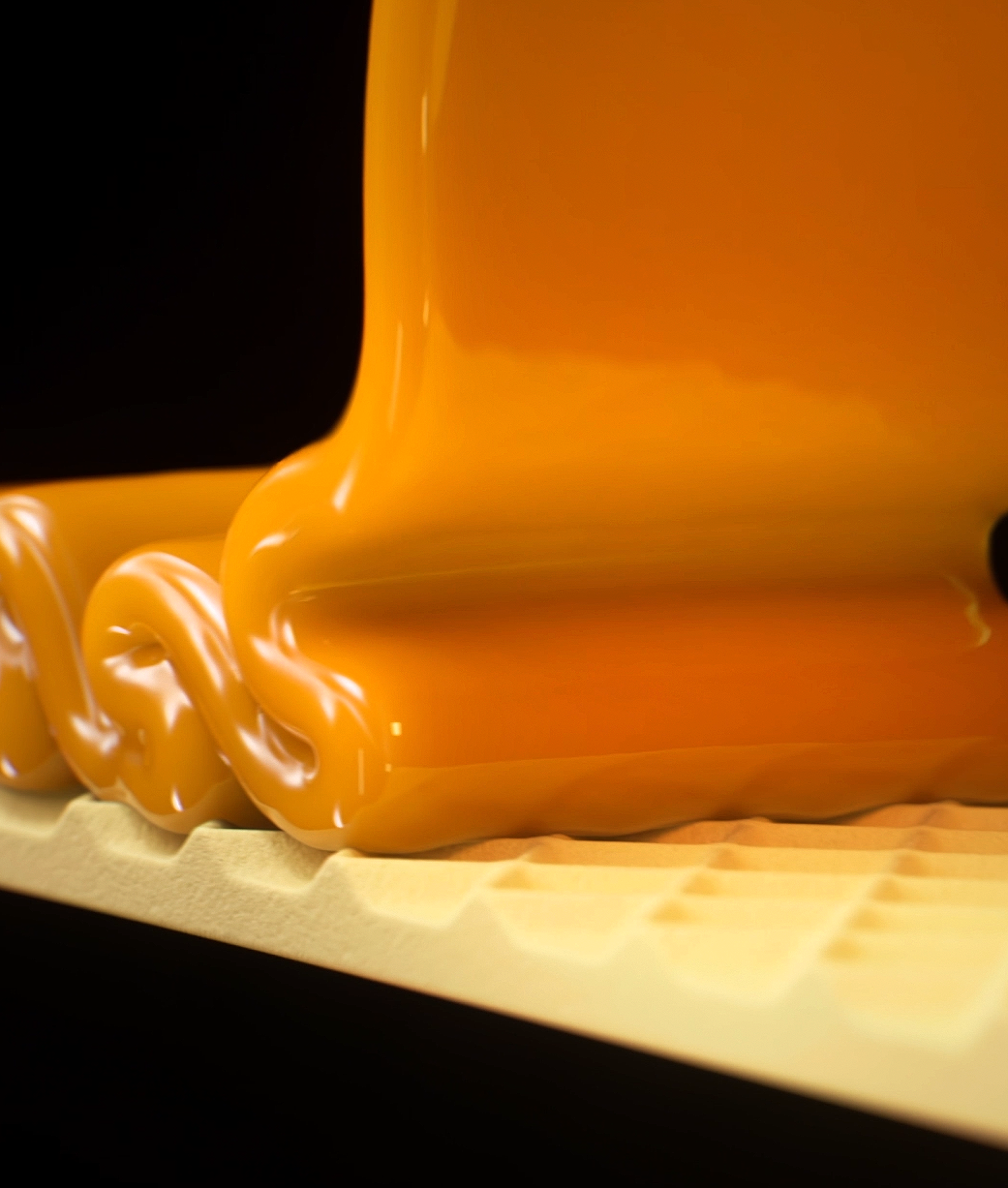 Wafer Caramel 3d animation motion graphics