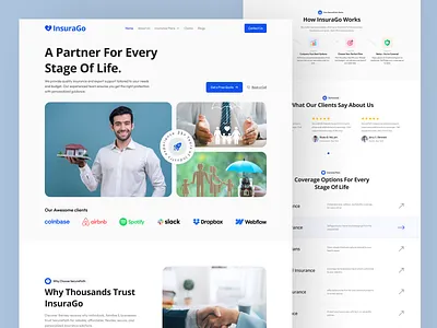 Life & Property Insurance Company Landing Page branding figma fintech homepage insuranceui insurancewebsite insurtech landing page ui