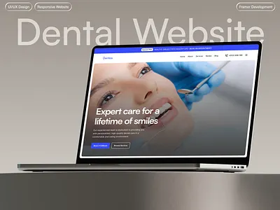 Dental landing page cilinic landing page dental dental landing page dental website figma framer landing page popular ui ux web design website
