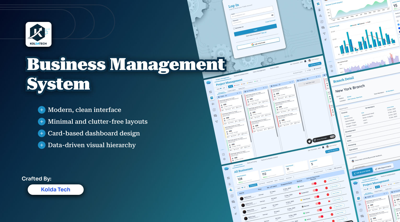 Example of All In One Business Management Dashboard
