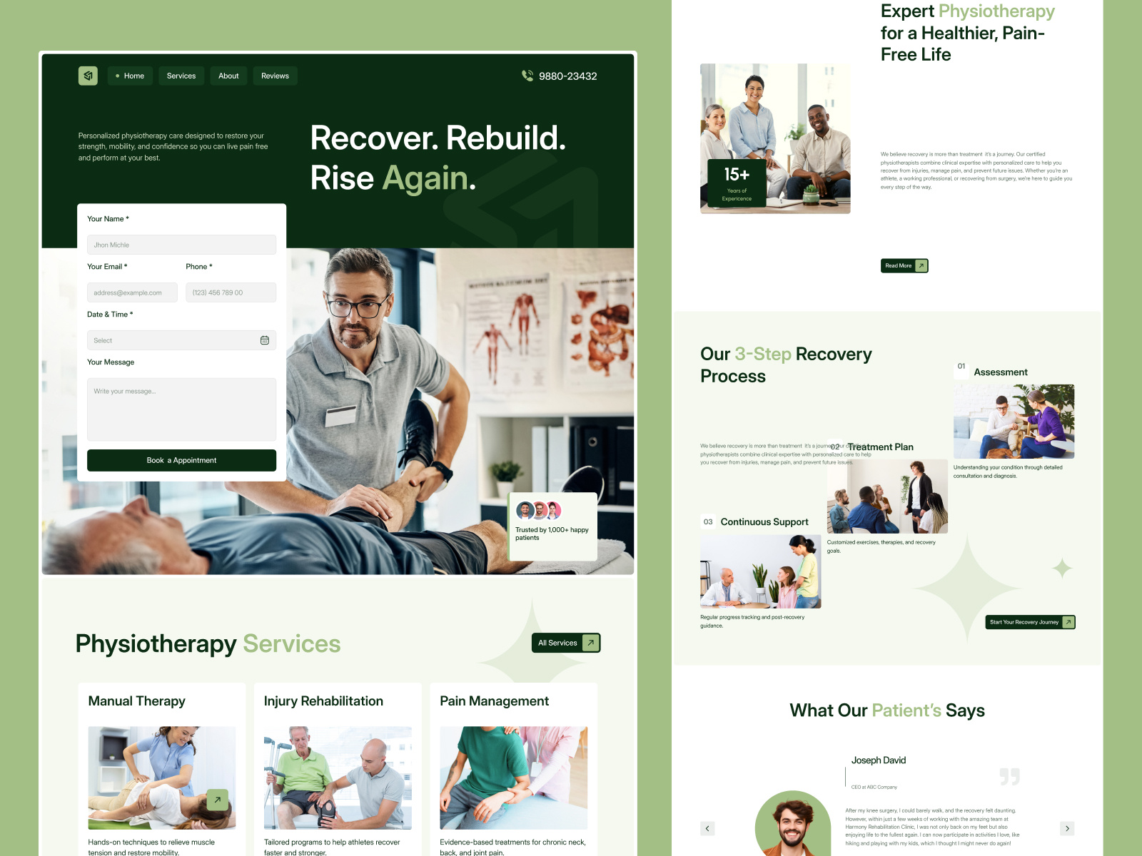 Example of Mental Healthcare Website UI Design