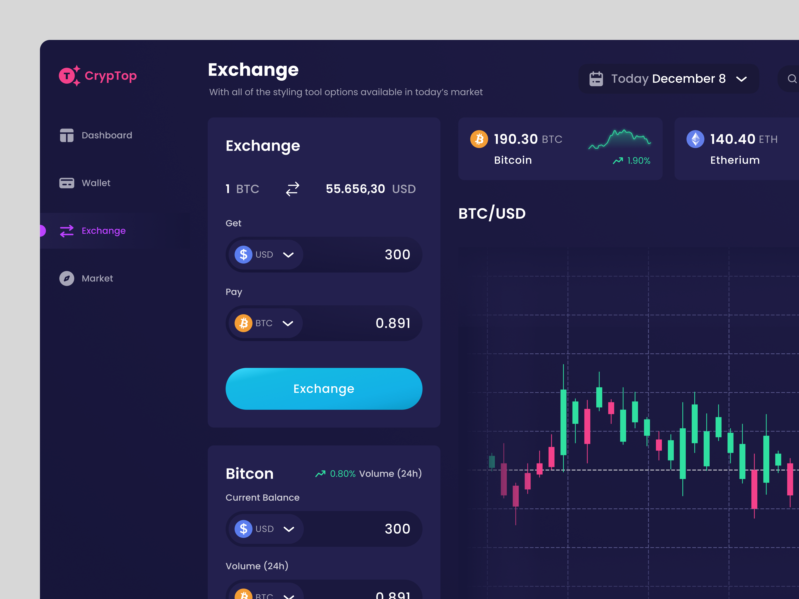 Crypto Dashboard Design crypto web design website
