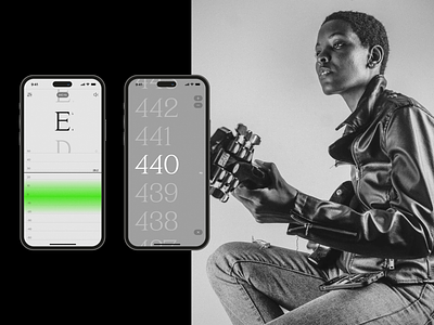 Tunar. Guitar tuner app app branding flat green grey guitar ios minimalist mobile music music scale musician neon green notes play sound tuner tuning ui ui design