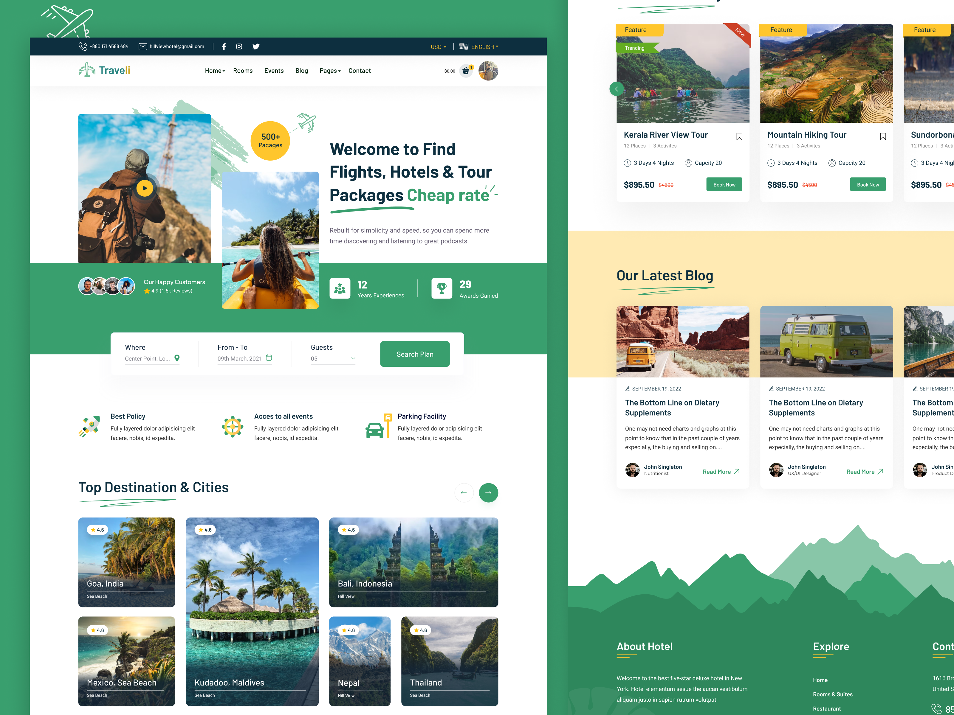 Travel Service Website blog car cheap rate destination events holiday holiday plan home hotel hotel booking offers package tour tour plan travel travel landing page travel service travellers